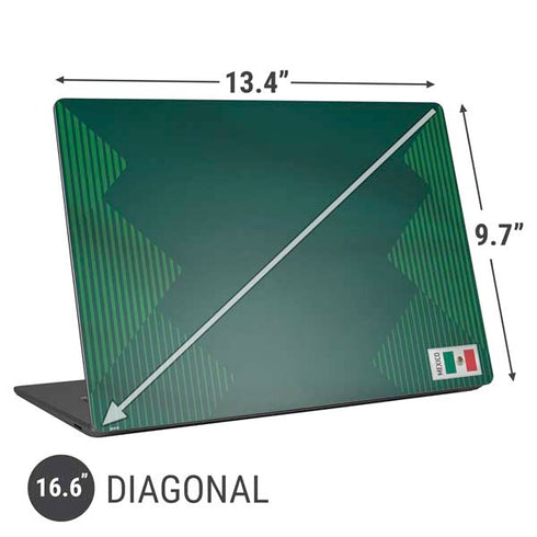 Mexico Soccer Flag Universal Laptop 16.6in (13.4 x 9.7in) Skin